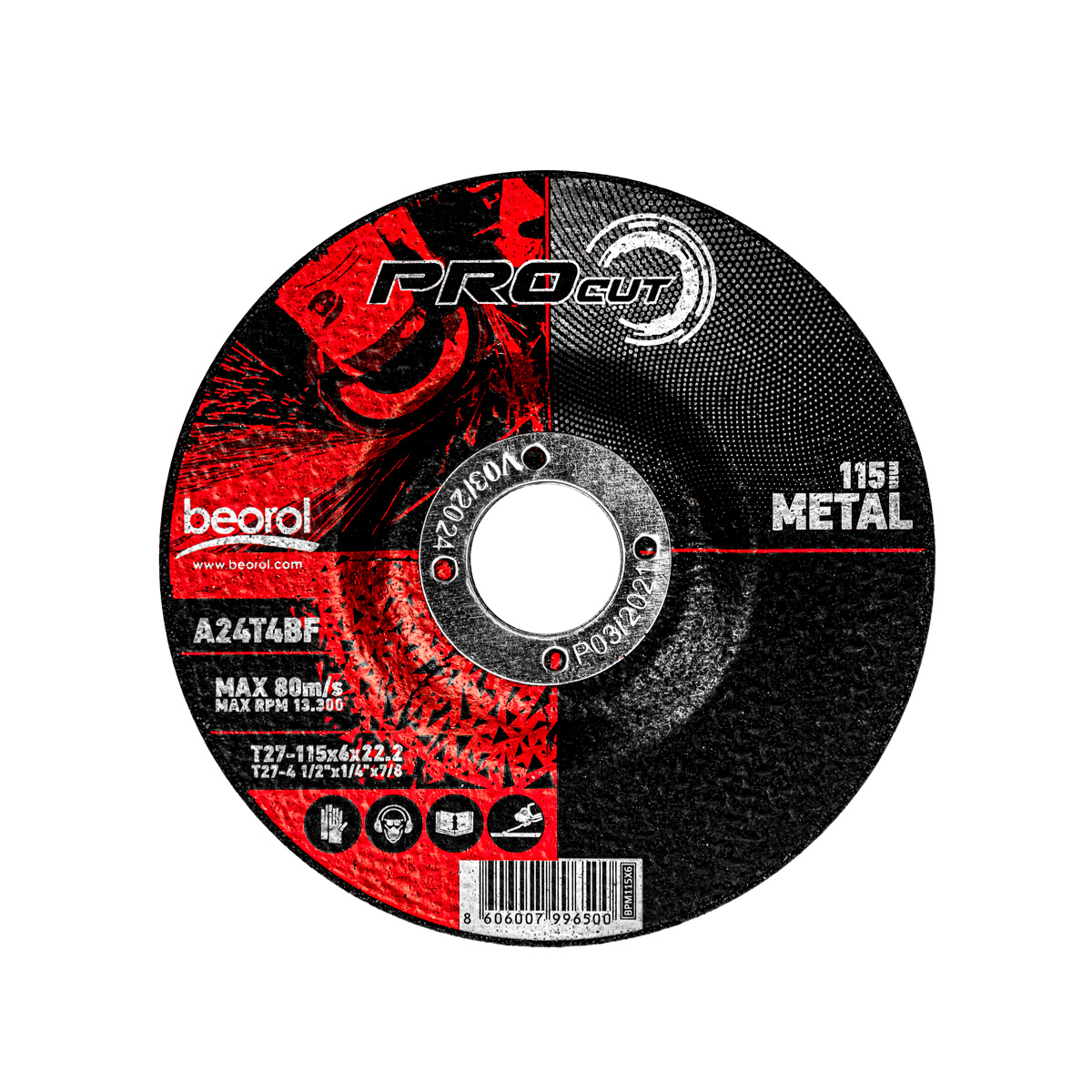 Beorol - BRUSNA PLOCA ZA METAL 115X6