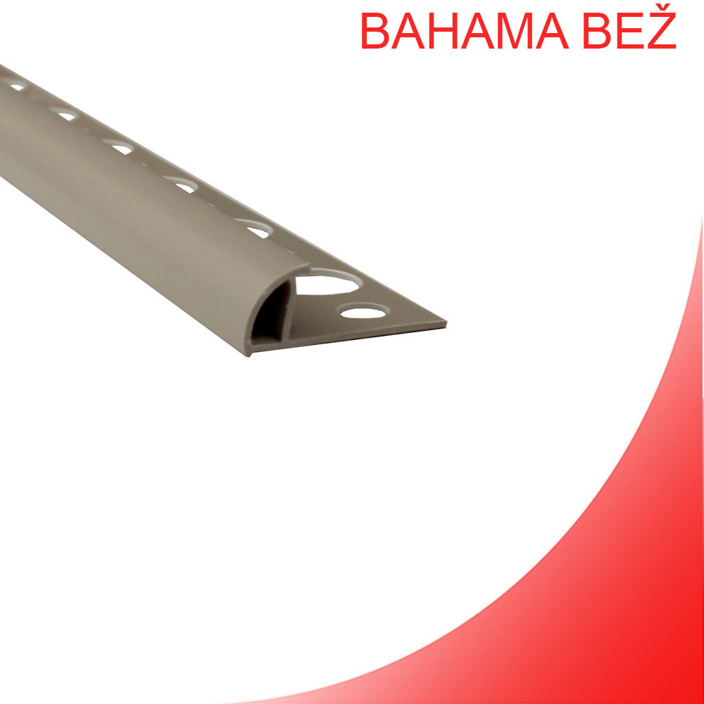 Lajsne za keramiku - LAJSNA UGAONA PVC 12MM BAHAMA