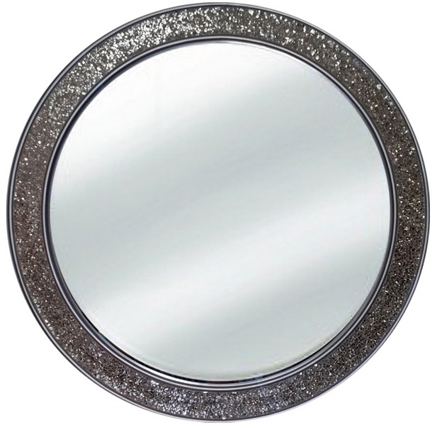 Ogledala - Ogledalo mosaic Champagne R80 krug 121 Flatmsc