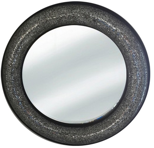 Ogledala - Ogledalo mosaic Black R80 krug 1889